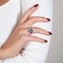 Aquamarine | .925 Sterling Silver | Mermaid Glass Ring